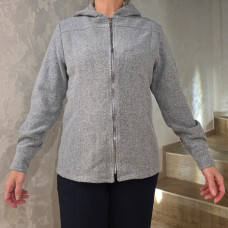 ЖЕНСКАЯ ШЕРСТЯНАЯ КОФТА С КАПЮШОНОМ НА МОЛНИИ ЖЕНСКАЯ ШЕРСТЯНАЯ КОФТА С КАПЮШОНОМ НА МОЛНИИ