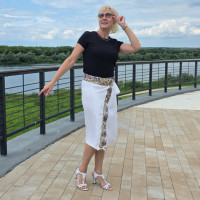 ЛЬНЯНАЯ ЮБКА С ЗАПАХОМ И ОТДЕЛКОЙ