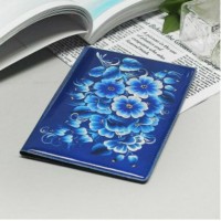 Обложка для паспорта " Цветы синие".